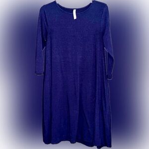 Zenana Navy Blue Dress W/Pockets, Size M, Excellent Condition